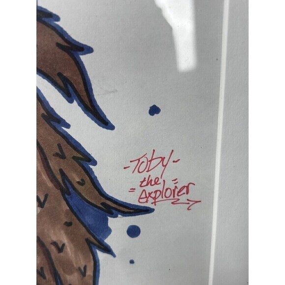 Alien Art Work Weird Creations Original Marker Drawing Signed Matted Framed - Picture 11 of 11